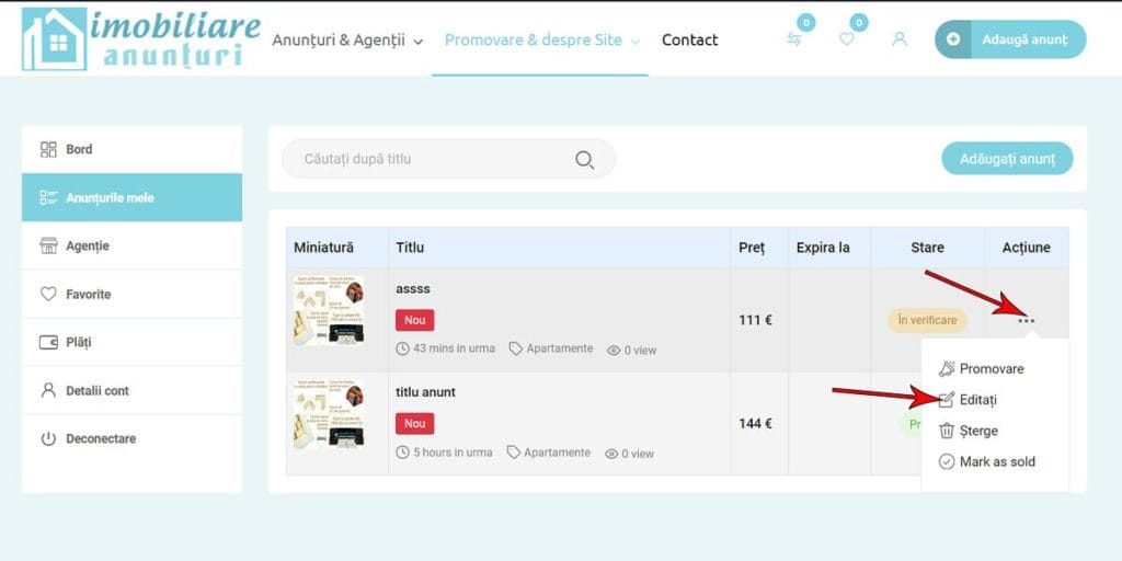 ccum editez anuntul meu