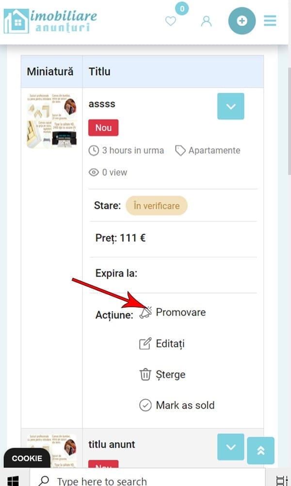 cum promovez anunt cel deschis
