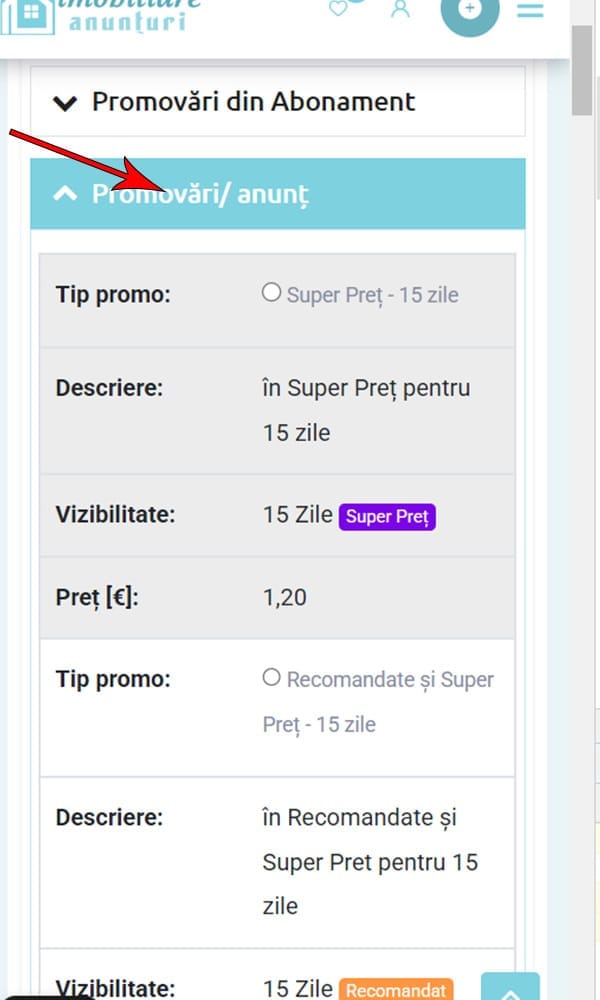cum promovez per anunt